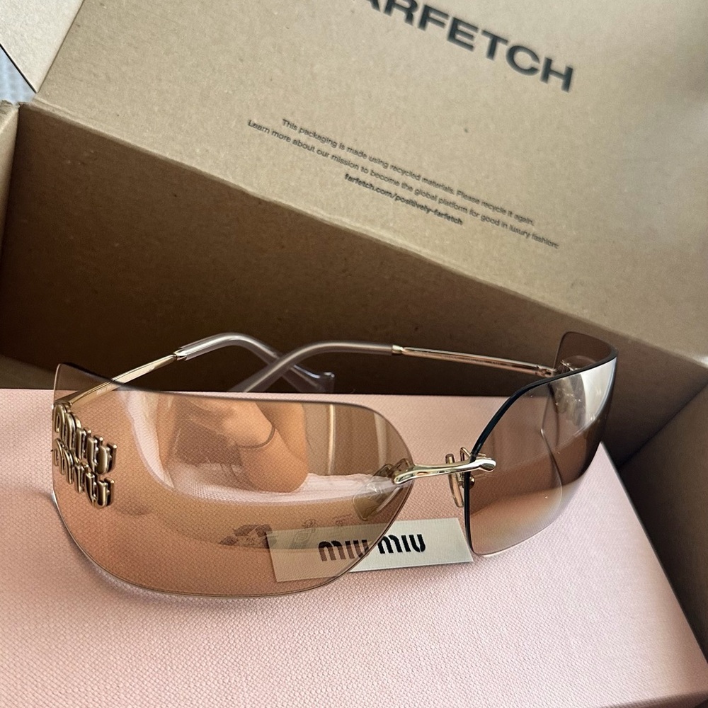 Miu Miu Gradient Framless Sunglasses